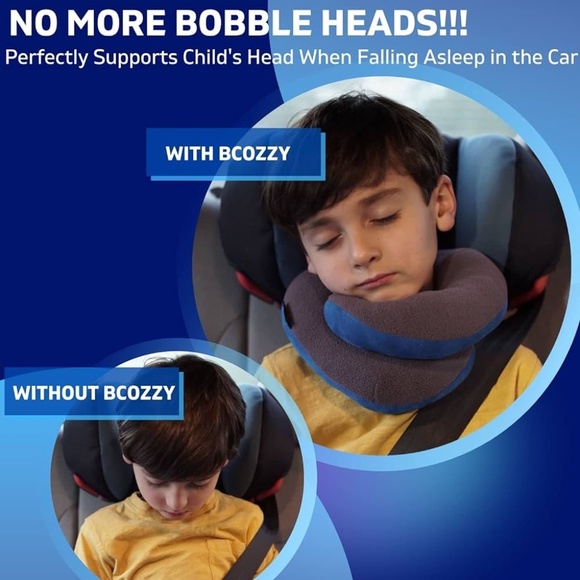 BCOZZY 8-12 Y/O Kids Travel Pillow for Car & Airplane, Soft Kids Neck Pillow S - Picture 3 of 11